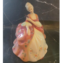 Статуэтка Задумчивая дама винтажная, фарфор, Royal Doulton, Англия